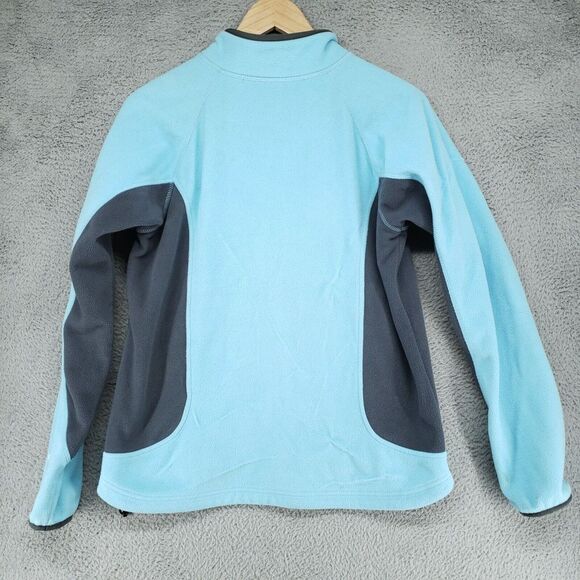 Vintage LL Bean Womens Size Large Blue Full Zip Polartec Fleece Jacket Stretch - Picture 14 of 16